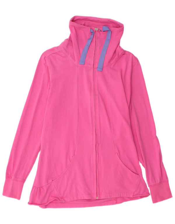 Champion Womens Heritage Fit Top Jacket UK 14 Large Pink Cotton
