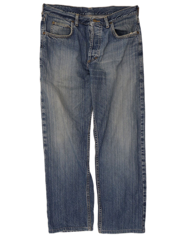 Lee Mens Seattle Straight Jeans W34 L27 Blue Cotton