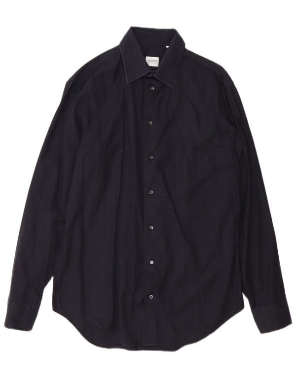Ανδρικό πουκάμισο Armani Collezioni Νούμερο 39 15 1/2 Medium Navy Blue Cotton
