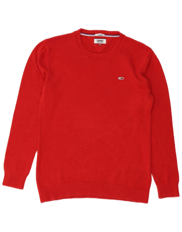 Ανδρικό πουλόβερ TOMMY HILFIGER Regular Fit Crew Neck Jumper Μεσαίο κόκκινο βαμβακερό