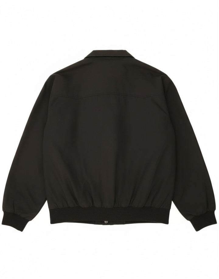 Vintage Ανδρικό Bomber Jacket UK 44 2XL Μαύρο πολυεστέρα