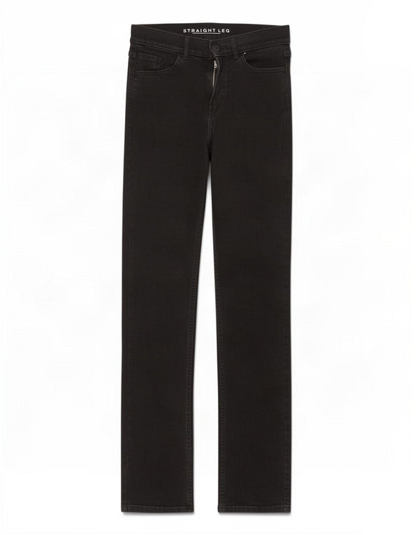 Marks & Spencer Γυναικεία ίσια τζιν UK 10 Small W28 L32 μαύρο βαμβακερό