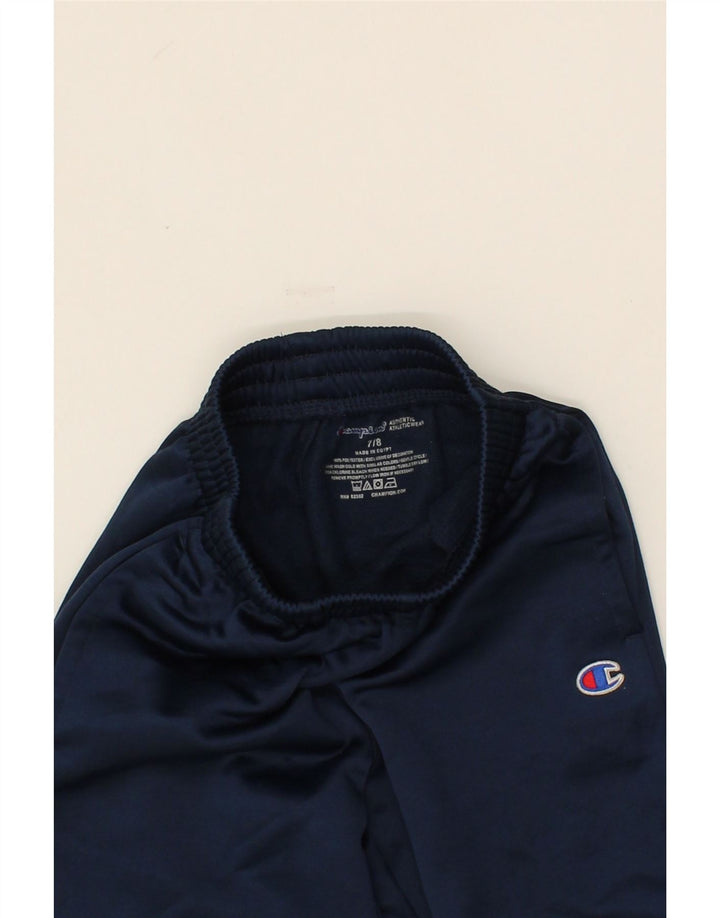 CHAMPION Boys Tracksuit Trousers Joggers 7-8 Years  Navy Blue Polyester Vintage Champion and Second-Hand Champion from Messina Hembry 