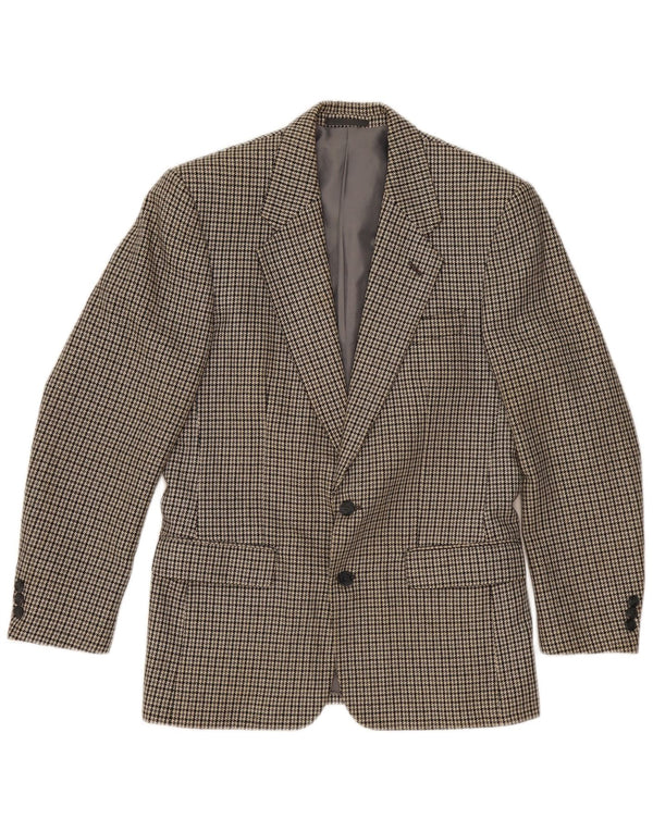 WELLINGTON Ανδρικό σακάκι σακάκι τεσσάρων εποχών UK 38 Medium Grey Houndstooth