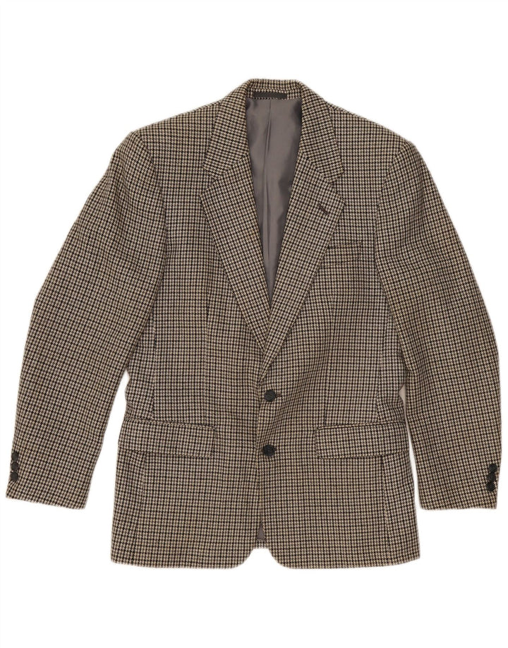 WELLINGTON Ανδρικό σακάκι σακάκι τεσσάρων εποχών UK 38 Medium Grey Houndstooth