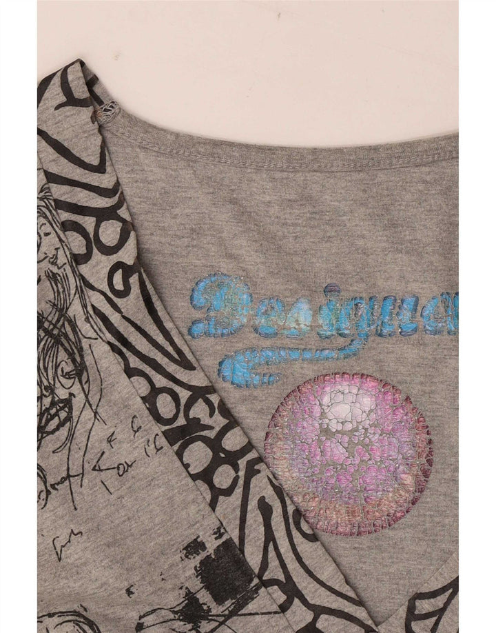 Γυναικείο Desigual Graphic A-Line φόρεμα UK 12 Medium Grey
