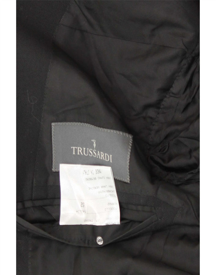 Trussardi Ανδρικό σακάκι σακάκι 2 κουμπιών IT 52 XL Μαύρο Μάλλινο