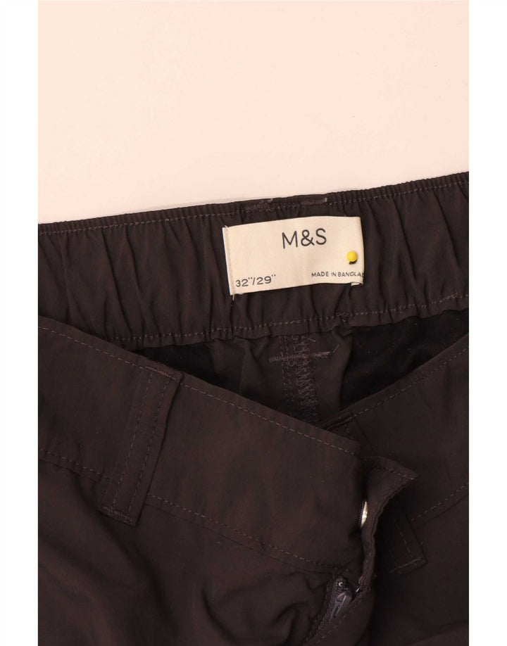 Ανδρικό ίσιο παντελόνι Cargo Marks & Spencer W32 L29 Grey Polyamide