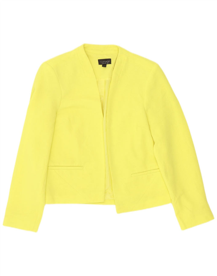 Topshop Γυναικείο Open Blazer Jacket UK 10 Small Yellow Polyester
