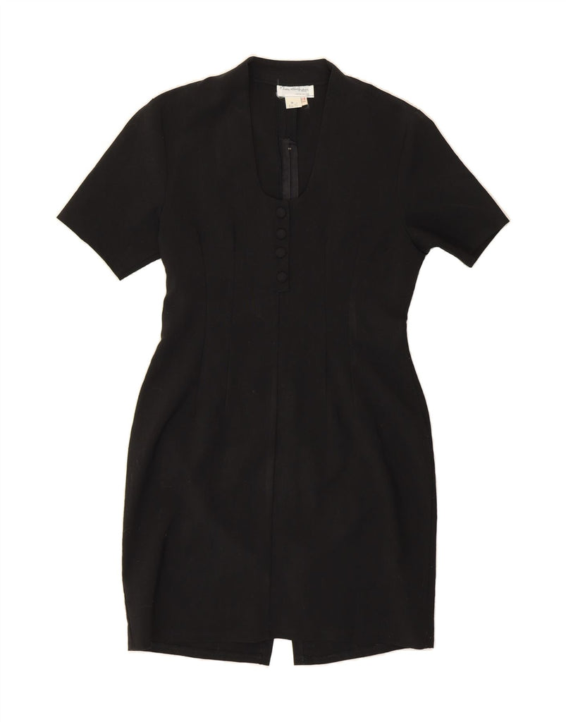 MISS SELFRIDGE Womens Sheath Dress UK 14 Medium Black Polyester Vintage Miss Selfridge and Second-Hand Miss Selfridge from Messina Hembry 