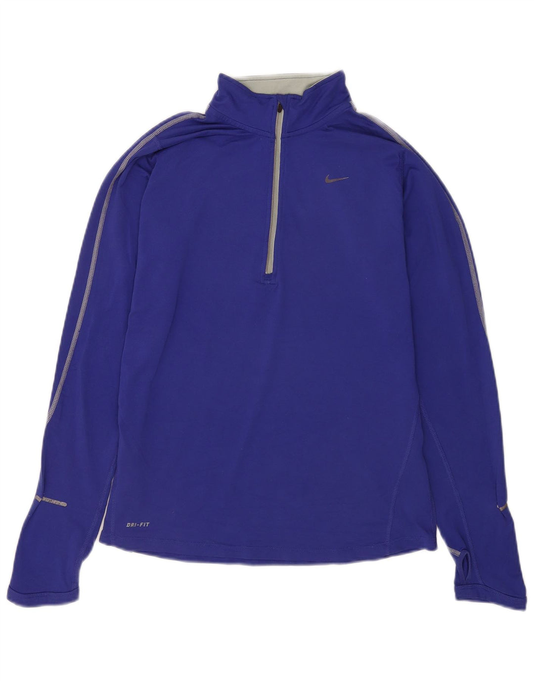 Γυναικεία φόρμα πουλόβερ με φερμουάρ Nike Dri Fit Top UK 12 Medium Blue