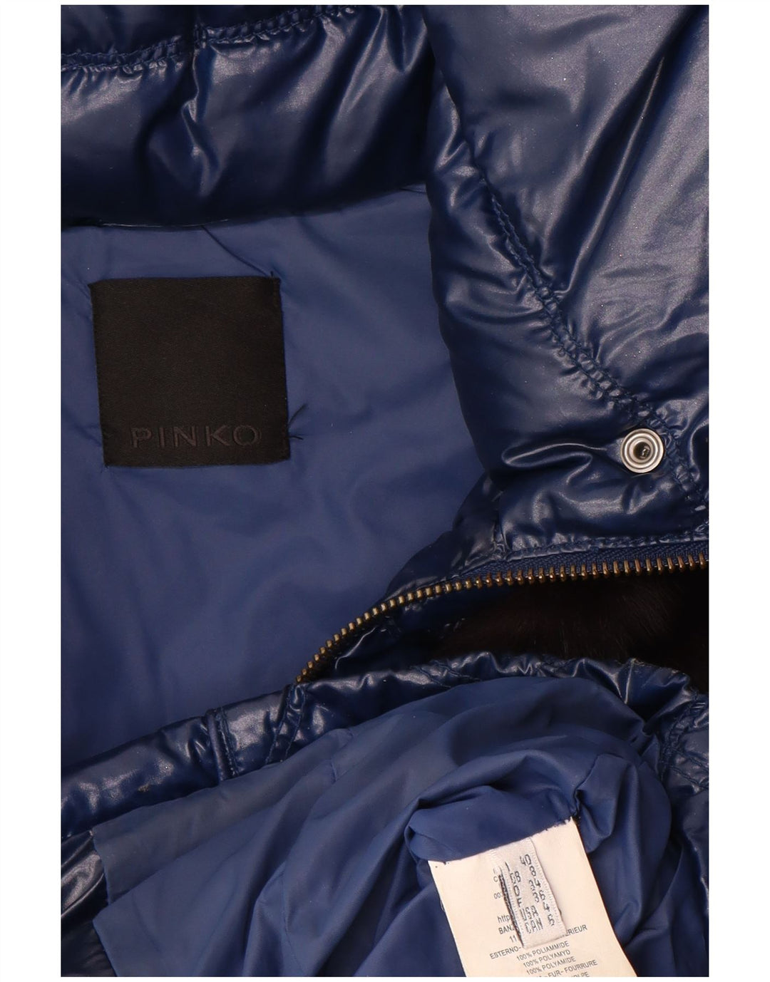 Γυναικείο μπουφάν PINKO με επένδυση UK 8 Small Navy Blue Polyamide