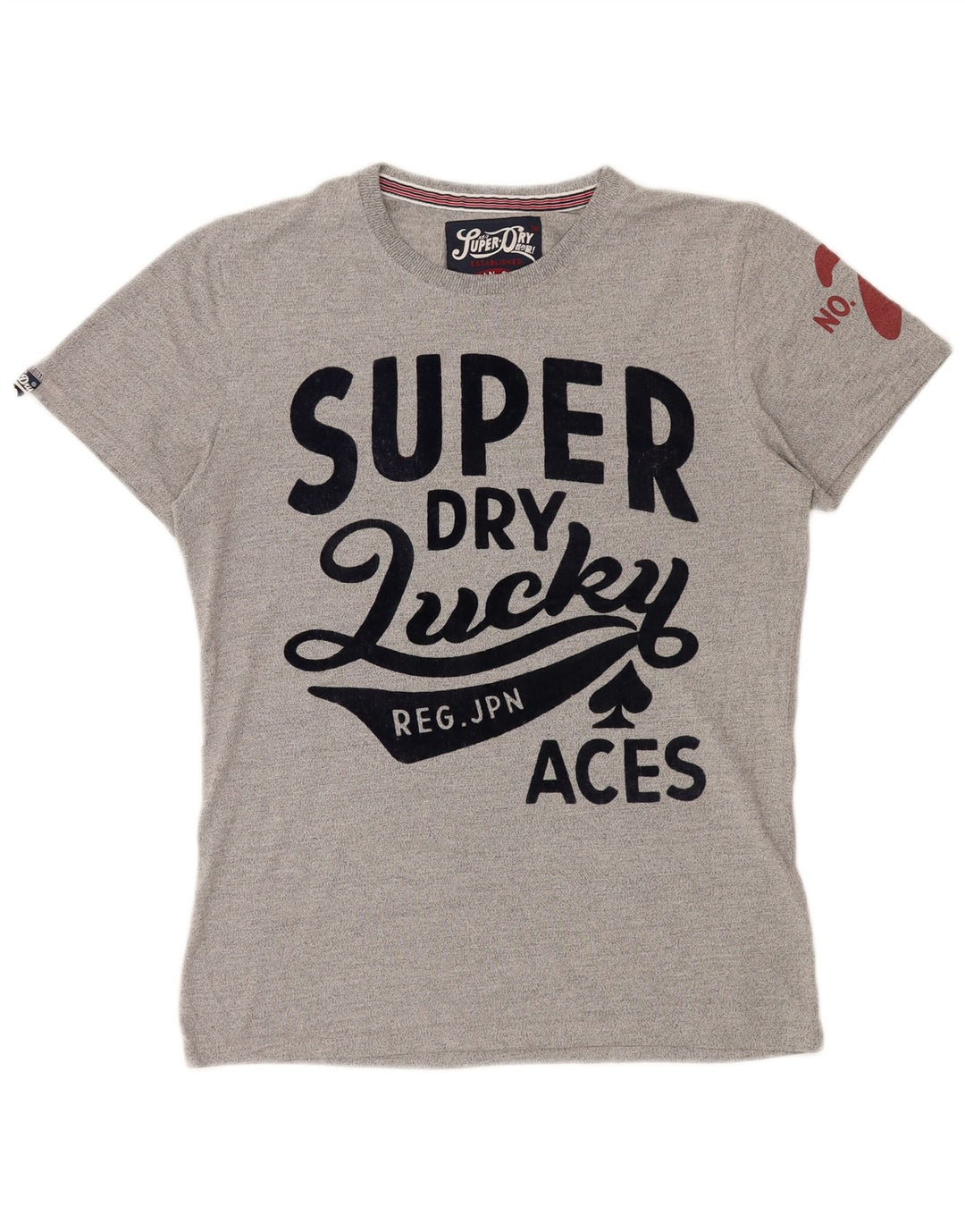 Ανδρικό γραφικό μπλουζάκι SUPERDRY Τοπ μεσαίο γκρι βαμβακερό