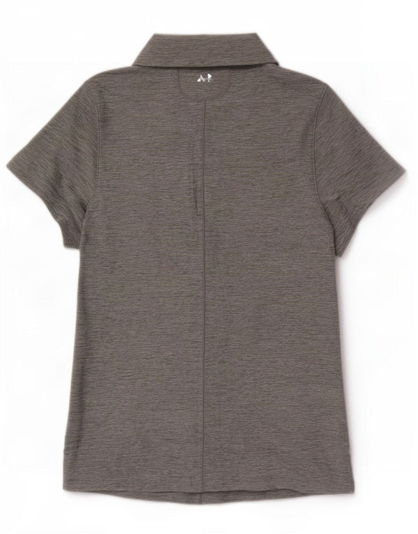 Under Armour Γυναικείο Heat Gear Polo UK 14 Large Grey Flecked Polyester