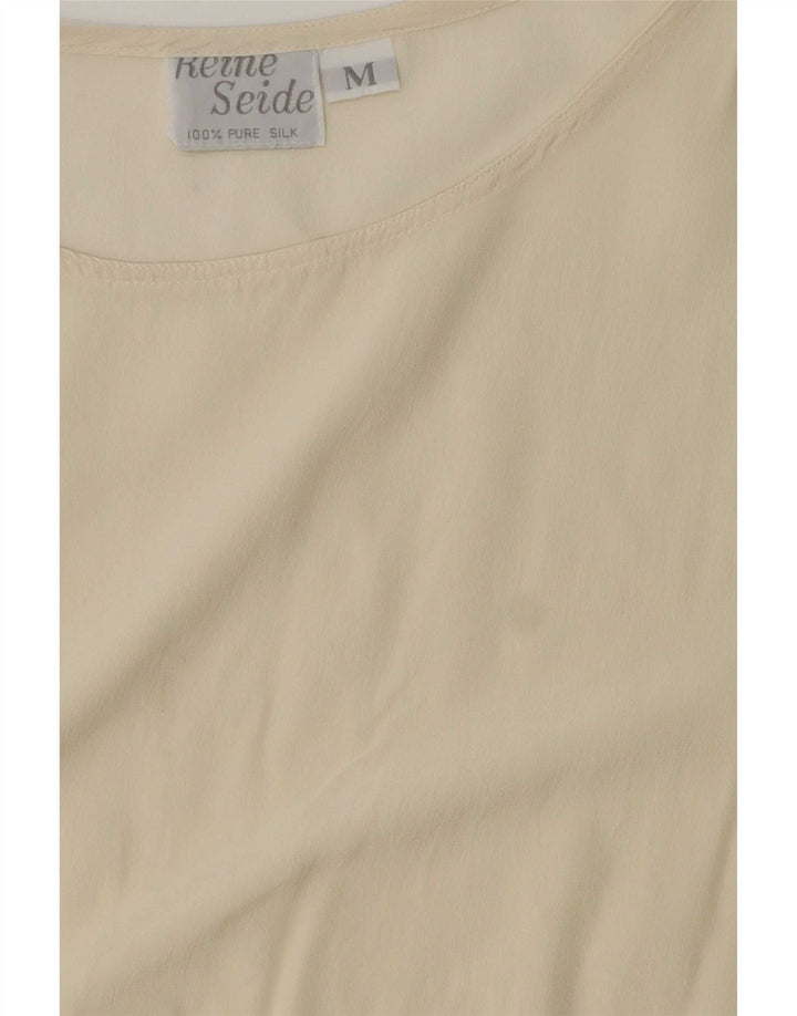 Reine Seide Γυναικείο Γιλέκο Τοπ UK 14 Medium Beige Silk