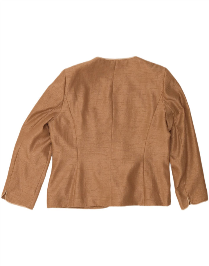 Jacques Vert Γυναικείο σακάκι 1 κουμπιού UK 22 3XL Μπεζ πολυεστέρας