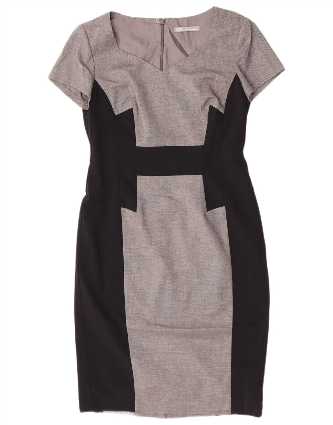 Γυναικείο φόρεμα με θήκη Marks & Spencer UK 10 Small Grey Colourblock Polyester