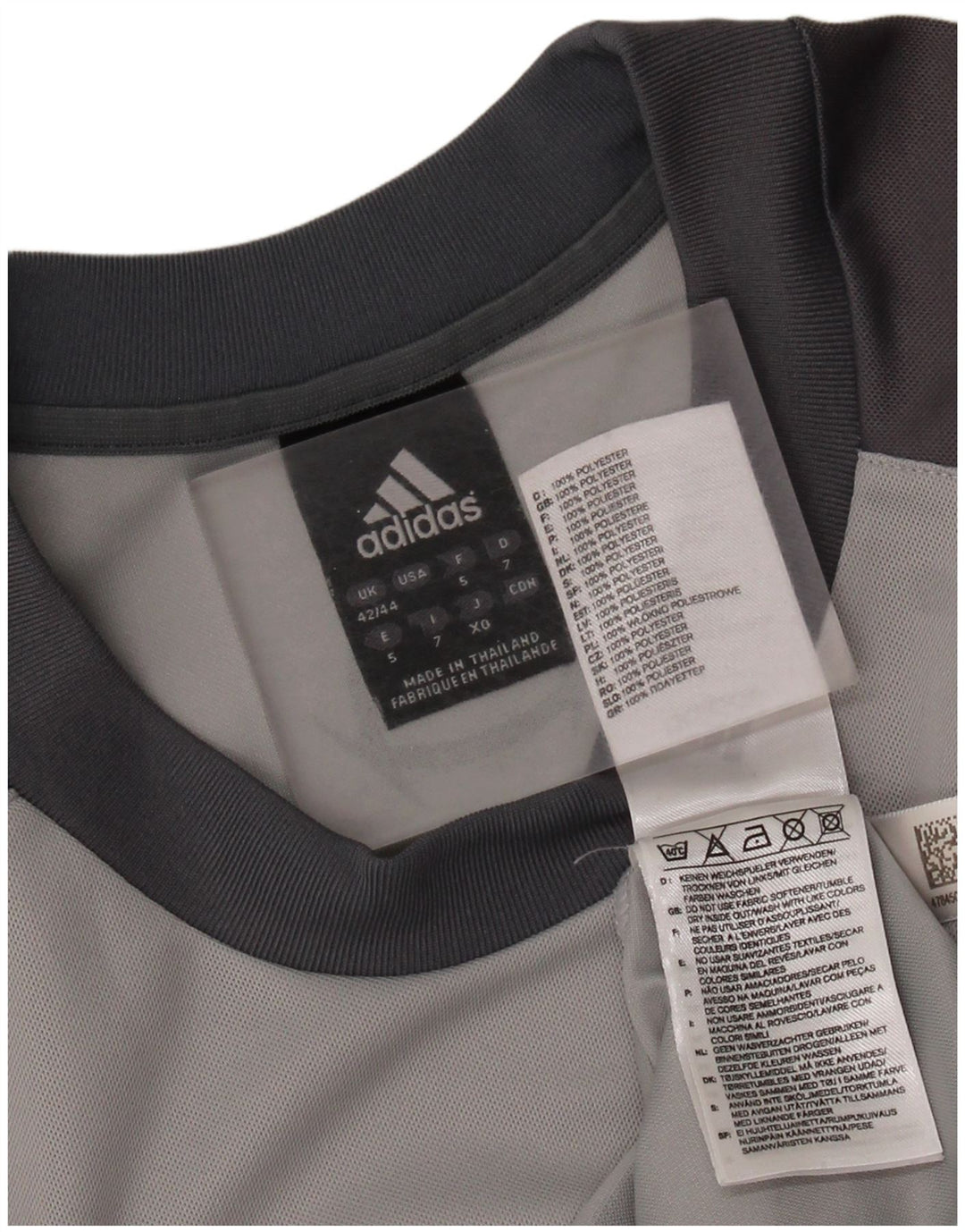 Ανδρικό γραφικό T-shirt ADIDAS Climalite Top UK 42/44 Large Grey Colourblock