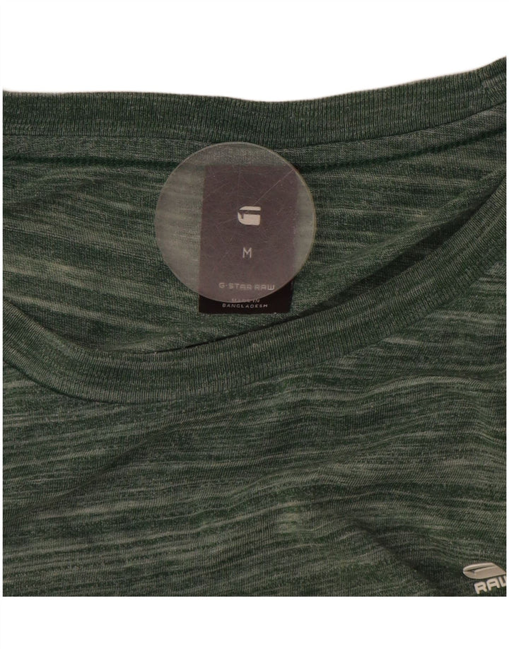 G-STAR Ανδρικό T-Shirt Top Μεσαίο Πράσινο Ριγέ Πολυεστέρας