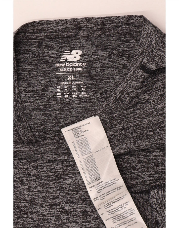 Ανδρικό T-Shirt New Balance Top XL με γκρι πολυεστέρα