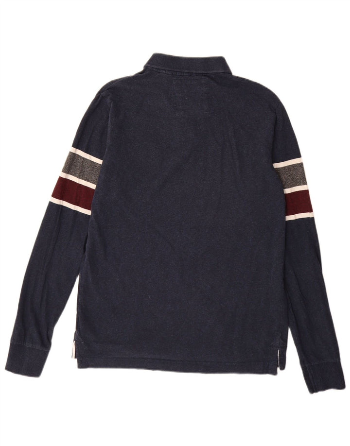 Ανδρικό γραφικό μπλουζάκι ράγκμπι πόλο Superdry, μεγάλο μπλε ναυτικό, βαμβακερό χρώμα