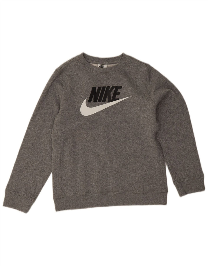 Γραφικό φούτερ Nike Boys Jumper 10-11 ετών Μεσαίο γκρι βαμβάκι