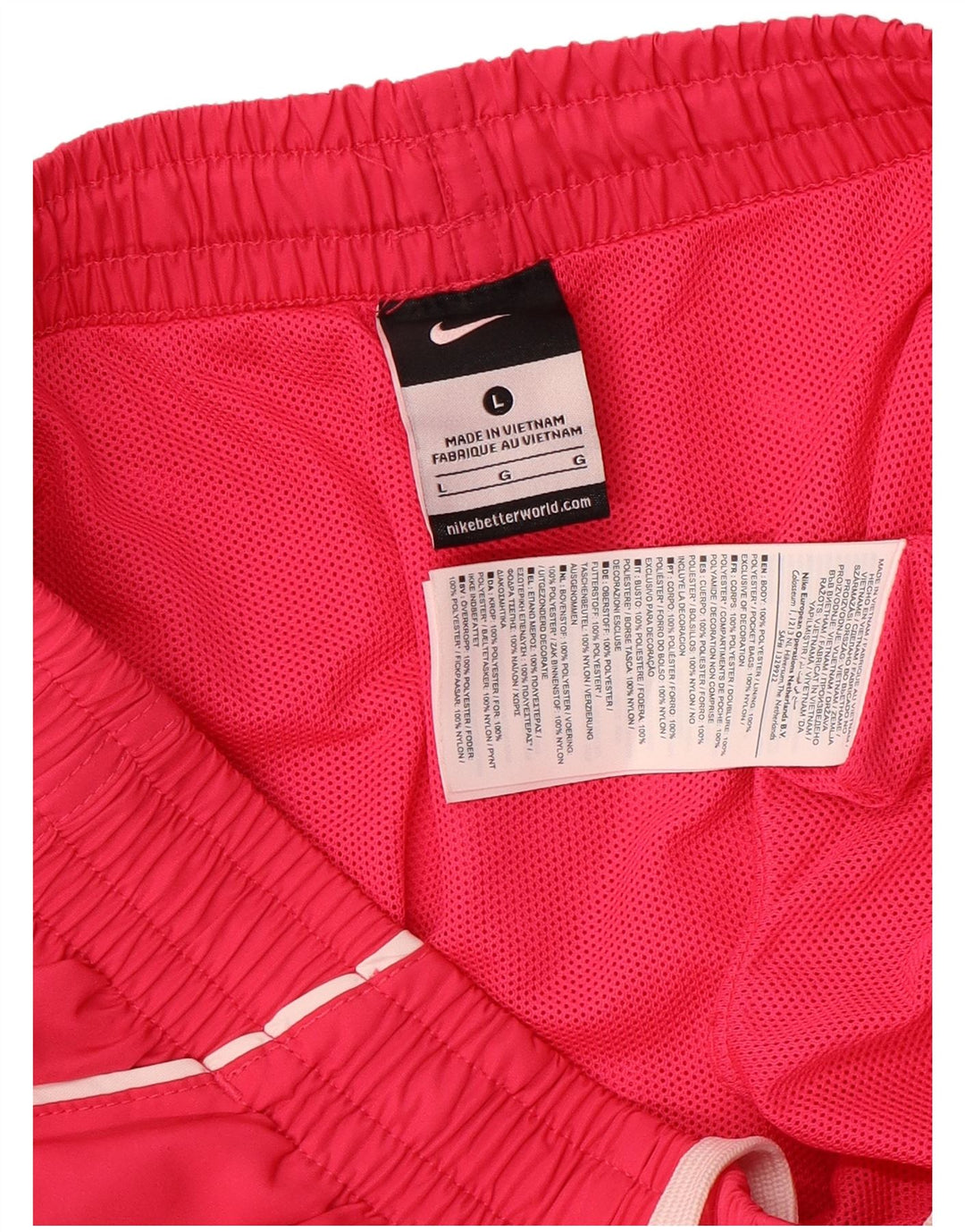 Ανδρικό γραφικό αθλητικό σορτς Nike μεγάλο ροζ πολυεστέρα