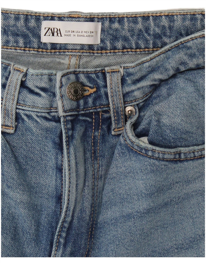 Zara Γυναικείο Τζιν μποτάκι EU 34 2XS W24 L26 Μπλε