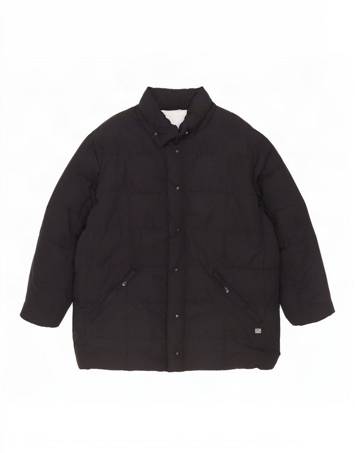 Sergio Tacchini Γυναικείο Υπερμεγέθη Παλτό UK 18 XL Μαύρο Πολυεστέρας