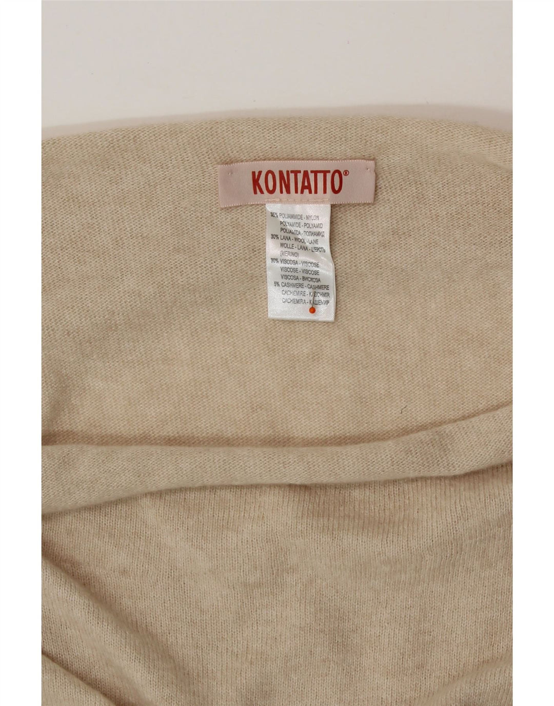 KONTATTO Γυναικείο φόρεμα με ρολό φόρεμα UK 14 Medium Beige Polyamide