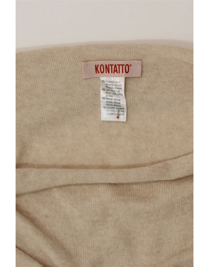 KONTATTO Γυναικείο φόρεμα με ρολό φόρεμα UK 14 Medium Beige Polyamide