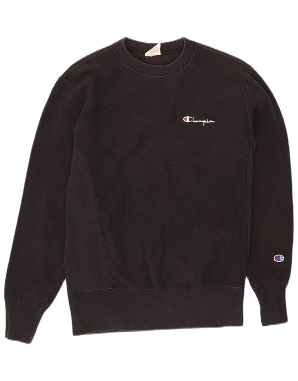 Champion Γυναικεία Γραφική Φούτερ Jumper UK 10 Small Black Cotton
