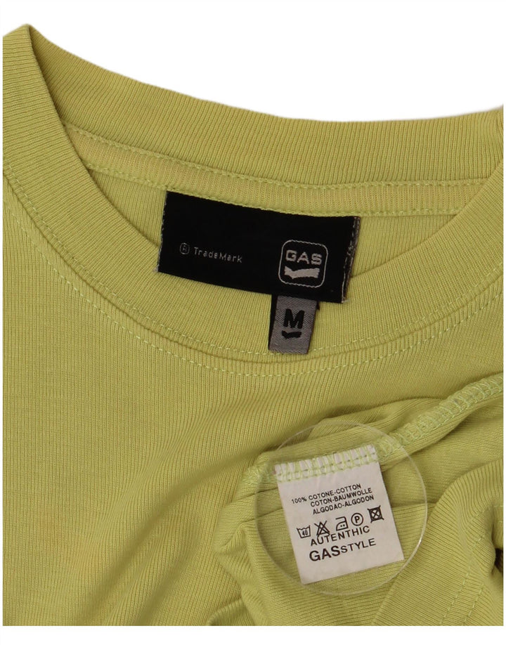 Gas Γυναικείο T-Shirt Top UK 12 Μεσαίο πράσινο βαμβακερό