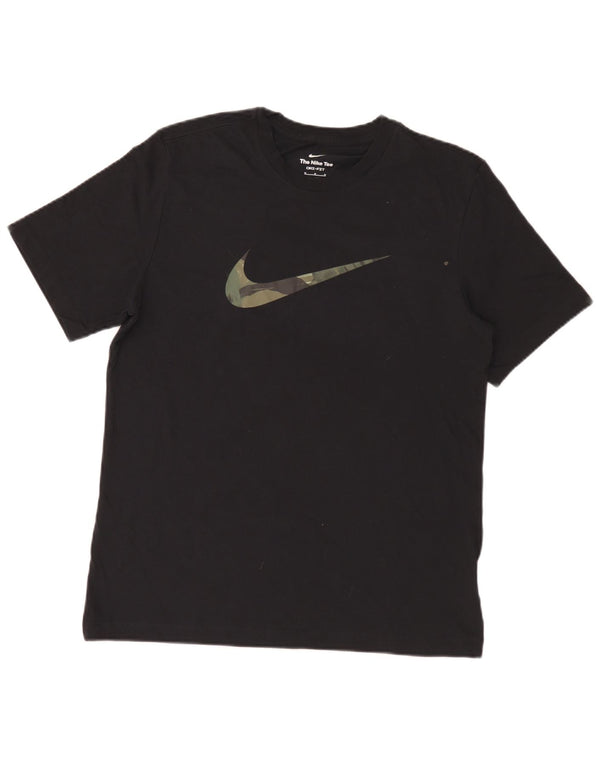 Μπλουζάκι γραφικό Nike, ανδρικό Dri Fit, μεσαίο μαύρο βαμβακερό