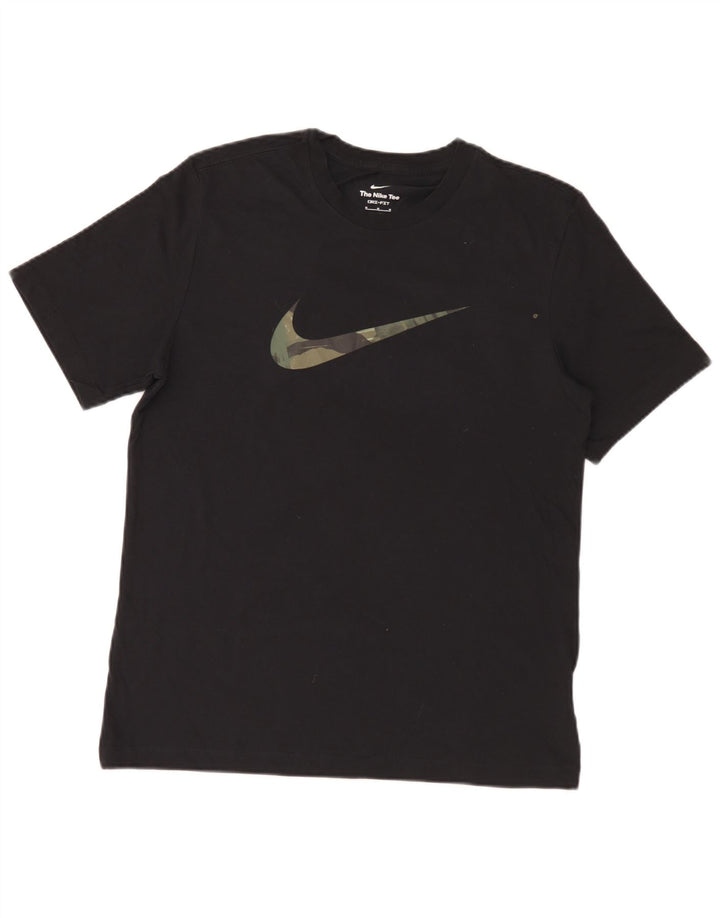 Μπλουζάκι γραφικό Nike, ανδρικό Dri Fit, μεσαίο μαύρο βαμβακερό