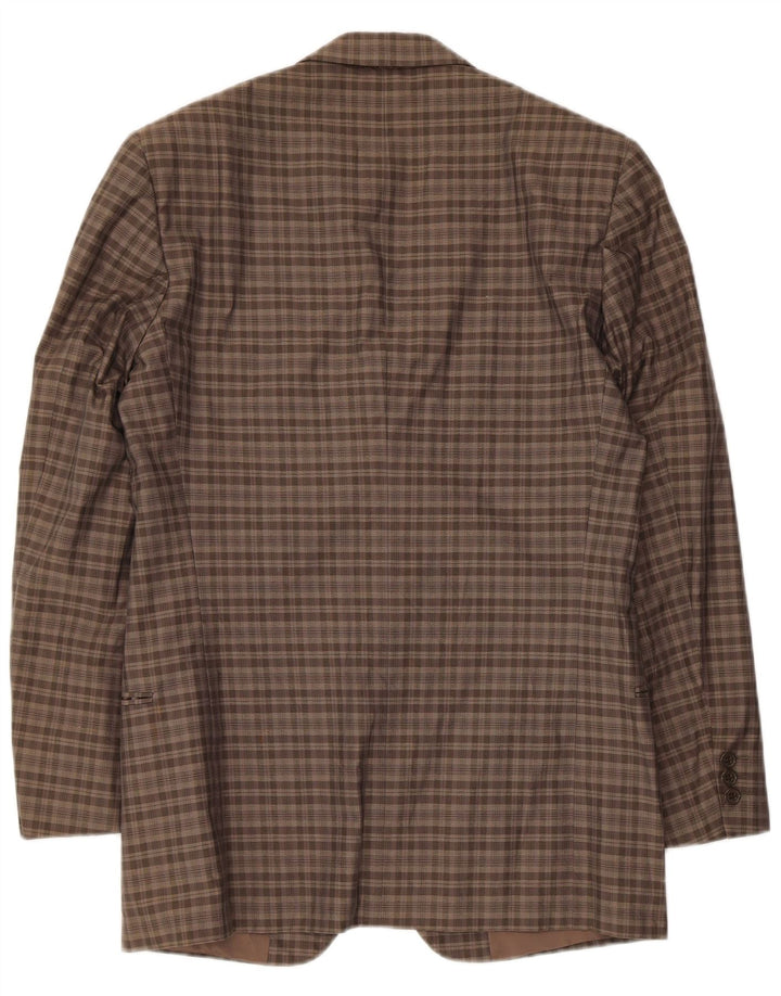 Giorgio Armani Ανδρικό σακάκι σακάκι με 2 κουμπιά UK 34 XS Brown Check