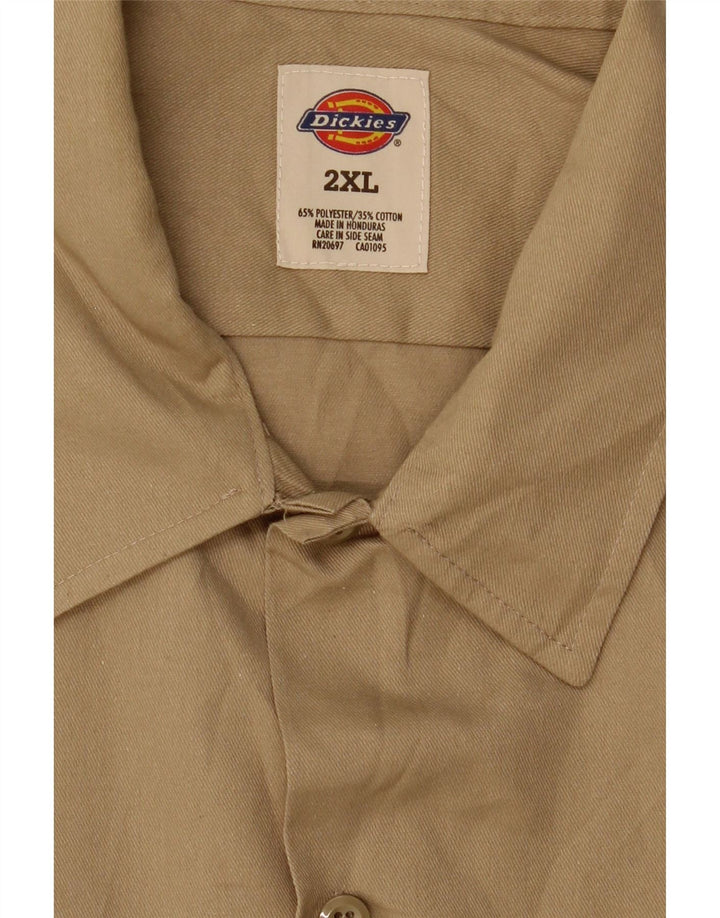 Ανδρικό πουκάμισο Dickies 2XL καφέ πολυεστέρα