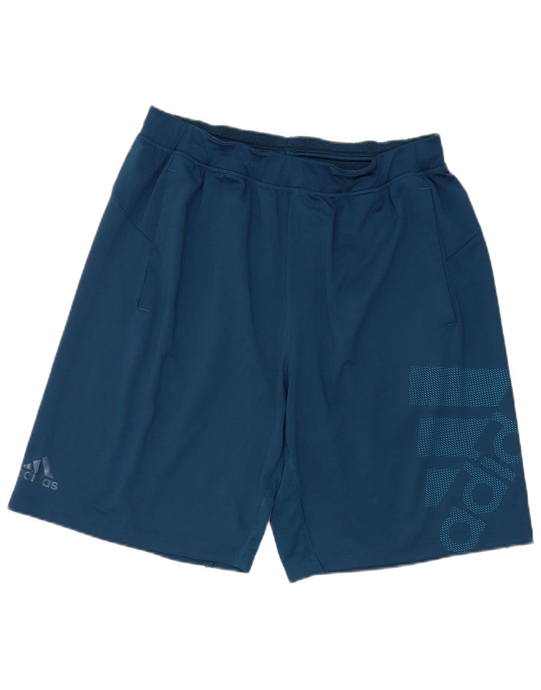 Ανδρικό αθλητικό σορτς Adidas Climalite Graphic μεγάλο μπλε πολυεστέρα