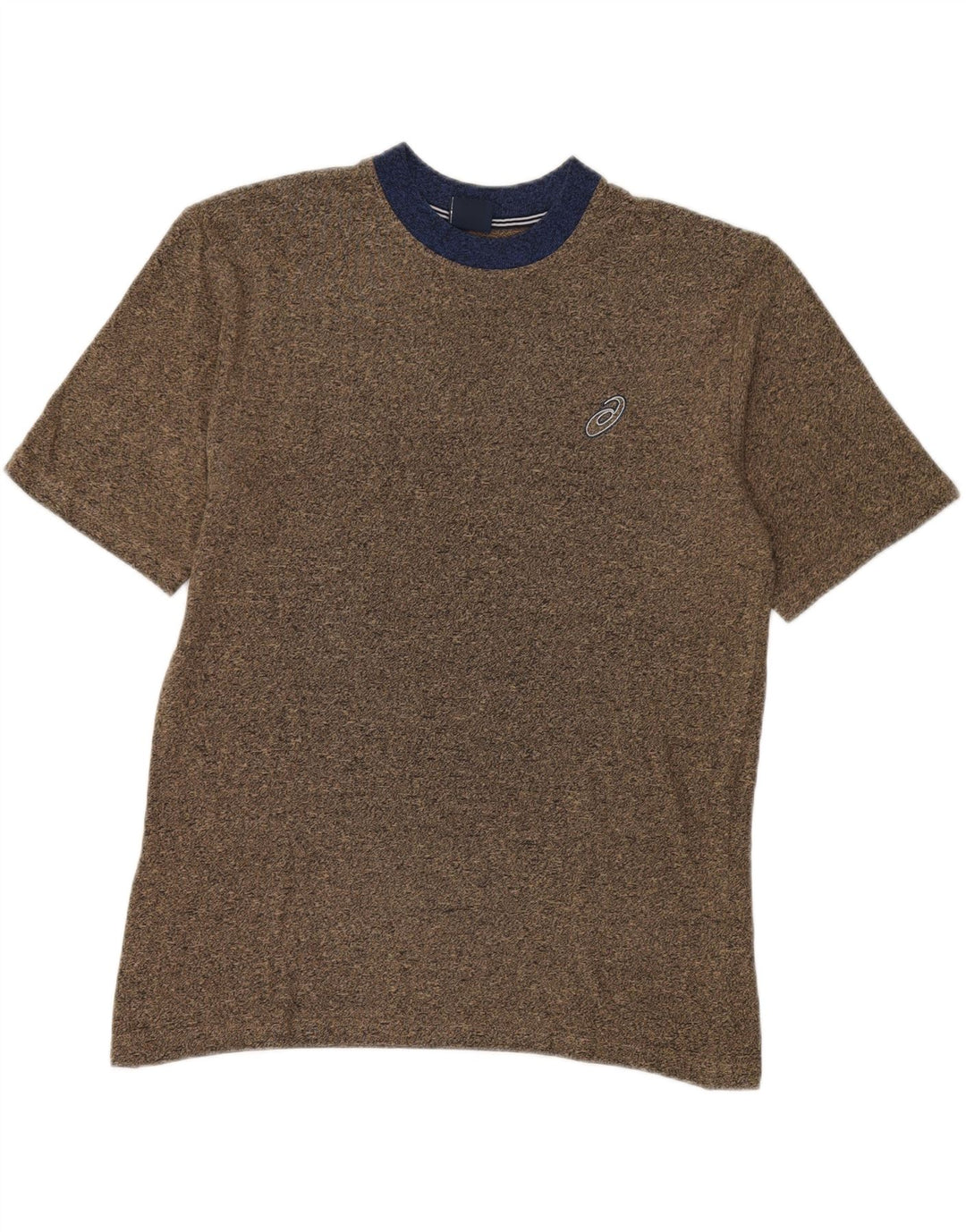 ASICS Ανδρικό T-Shirt Top Large Brown Colourblock Βαμβακερό