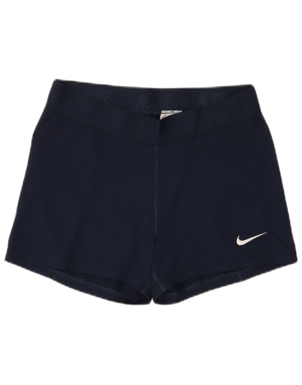 Γυναικείο αθλητικό σορτς NIKE Dri Fit UK 14 Large Navy Blue Polyester