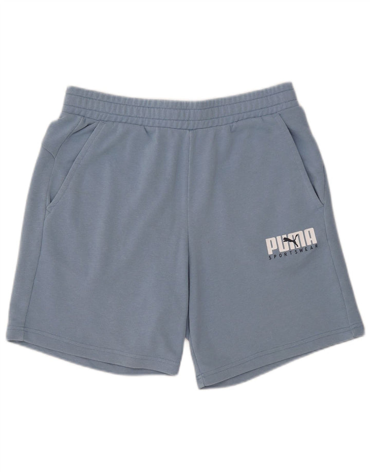 Ανδρικό γραφικό αθλητικό σορτς Puma μεγάλο μπλε βαμβακερό