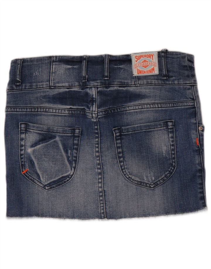 Superdry Γυναικεία Μίνι Τζιν Φούστα W28 Μεσαίο Μπλε Βαμβακερό