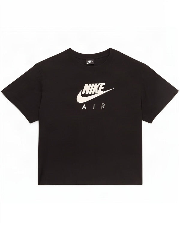 Γυναικείο γραφικό μπλουζάκι Nike τοπ UK 14 μεσαίο μαύρο βαμβακερό