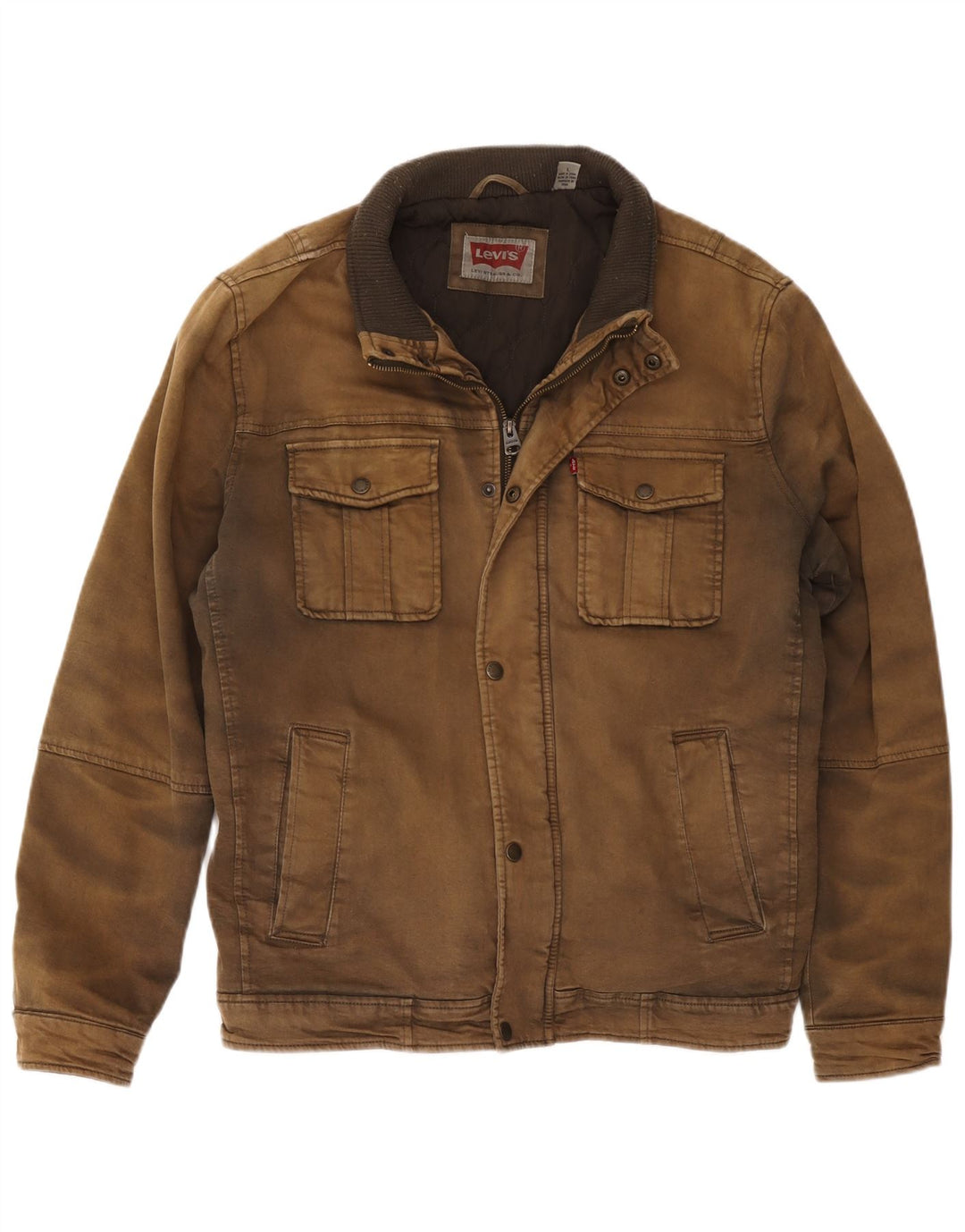Ανδρικό τζάκετ Levi's Windbreaker UK 40 Large Brown Βαμβακερό