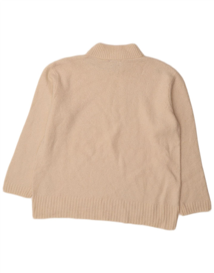 Massimo Dutti Γυναικείο πουλόβερ με λαιμό χελώνα UK 16 Large Off White