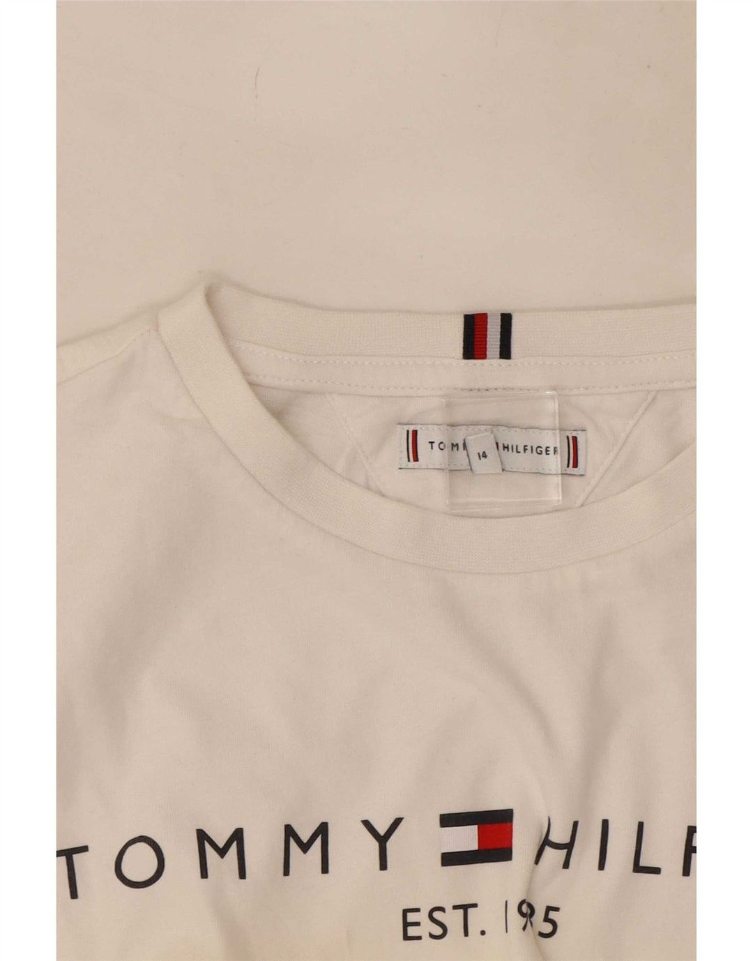 Tommy Hilfiger Boys Graphic Top Μακρυμάνικο 13-14 ετών Λευκό