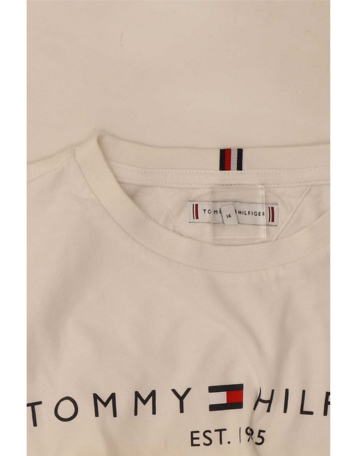Tommy Hilfiger Boys Graphic Top Μακρυμάνικο 13-14 ετών Λευκό