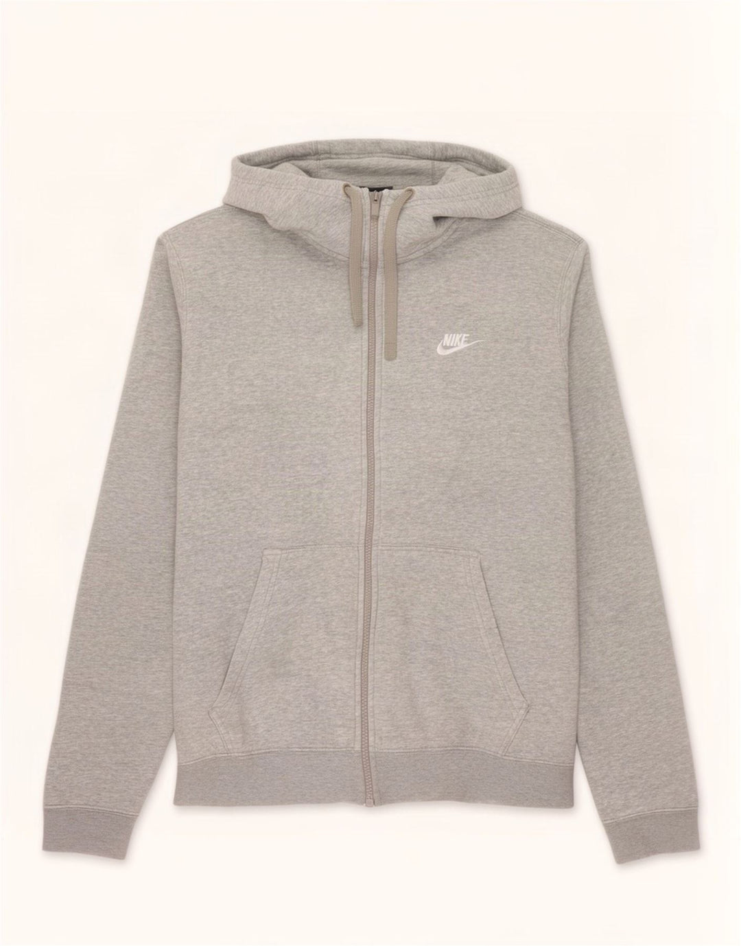 Ανδρικό πουλόβερ Nike με φερμουάρ, μεσαίο βαμβακερό γκρι
