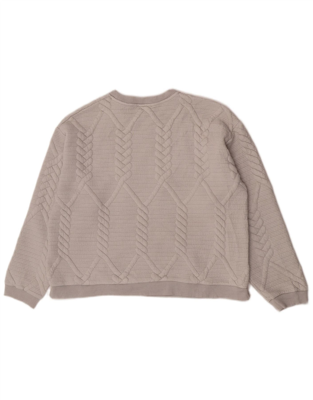 Zara Γυναικεία Φούτερ Jumper UK 16 Large Grey Polyester