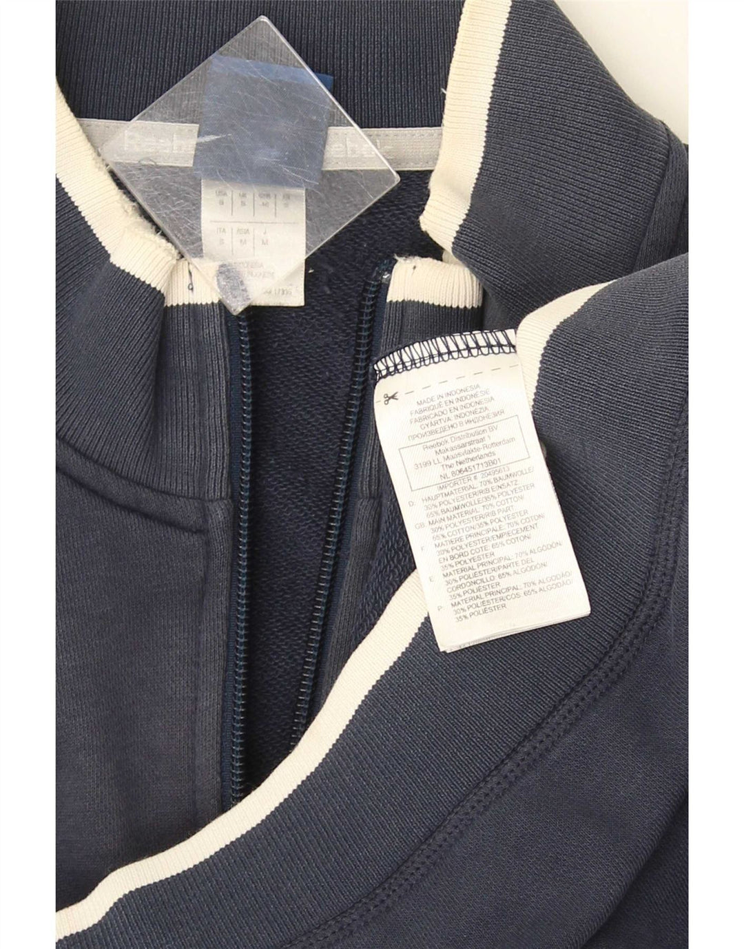 Ανδρική φόρμα Reebok Top Jacket Small Navy Blue Cotton
